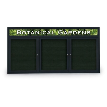 United Visual Products Indoor Enclosed Combo Board, 42"x32", Gold Frame/White Porcelain & Black UVCB4232G-WHTPORC-BLACK